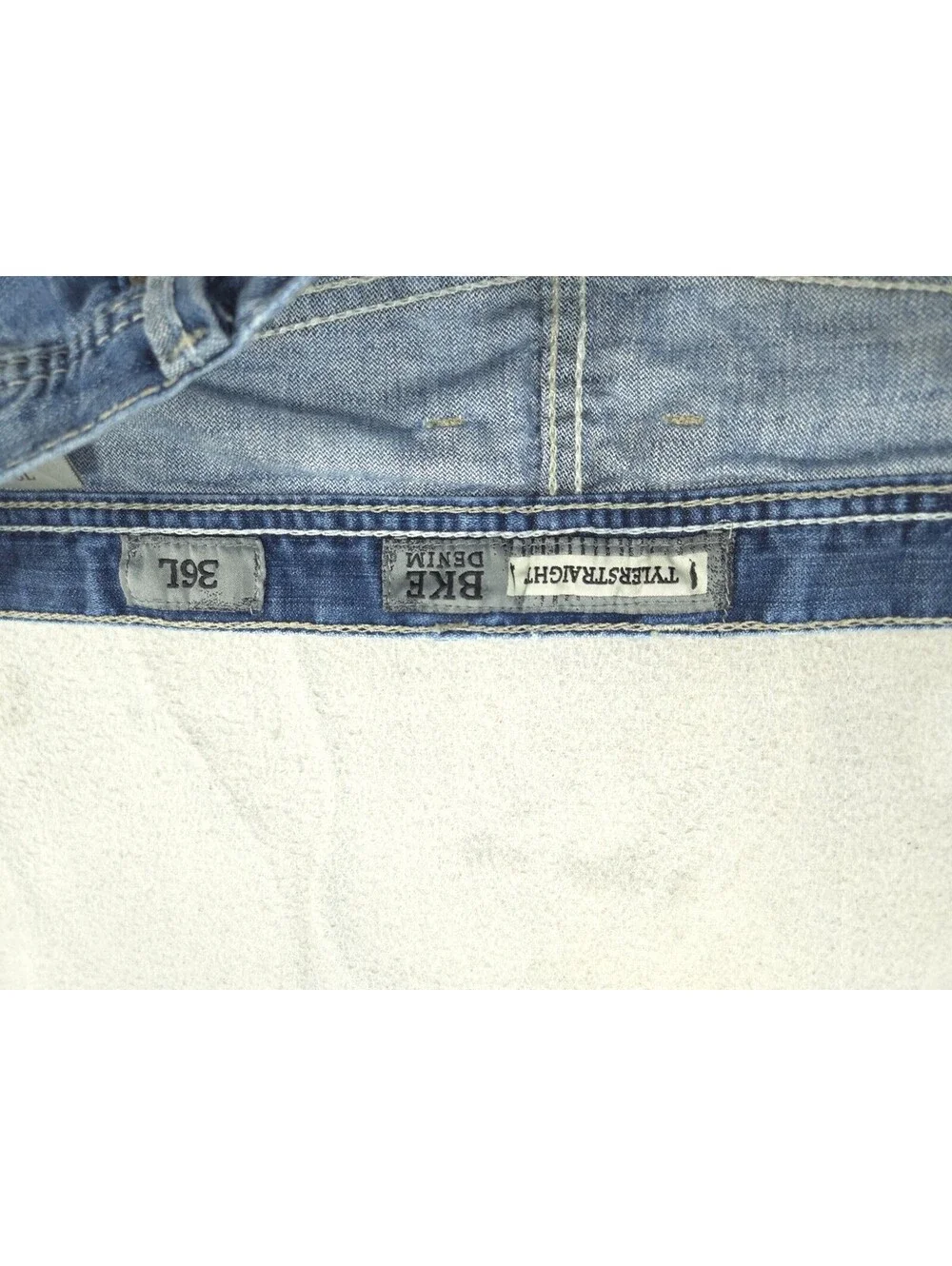 BKE Buckle Shorts Mens 36 Tyler Straight Denim Jorts Cutoffs Light Stone Stretch